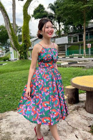 Penny Swing Dress in Blue Coral