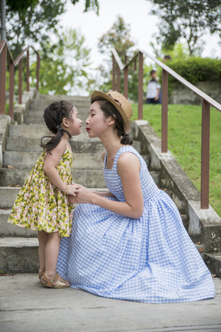 Florence Swing Dress in Navy Lemons