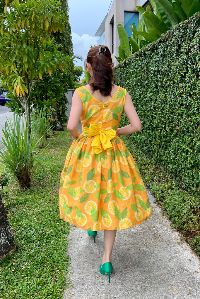 Donna Swing Dress in Ice Lemon Tea