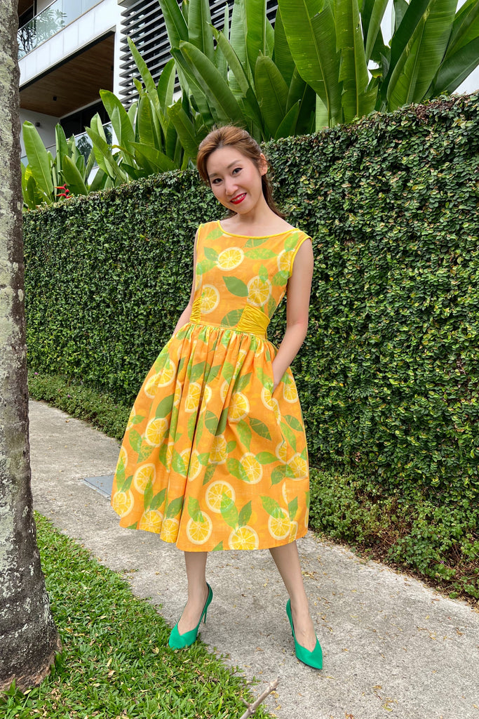 Donna Swing Dress in Ice Lemon Tea