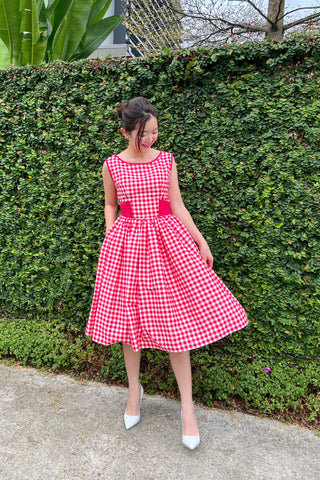 Harmon Swing Dress in Teal Conservatory