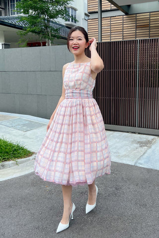 Penny Swing Dress in Blue Coral