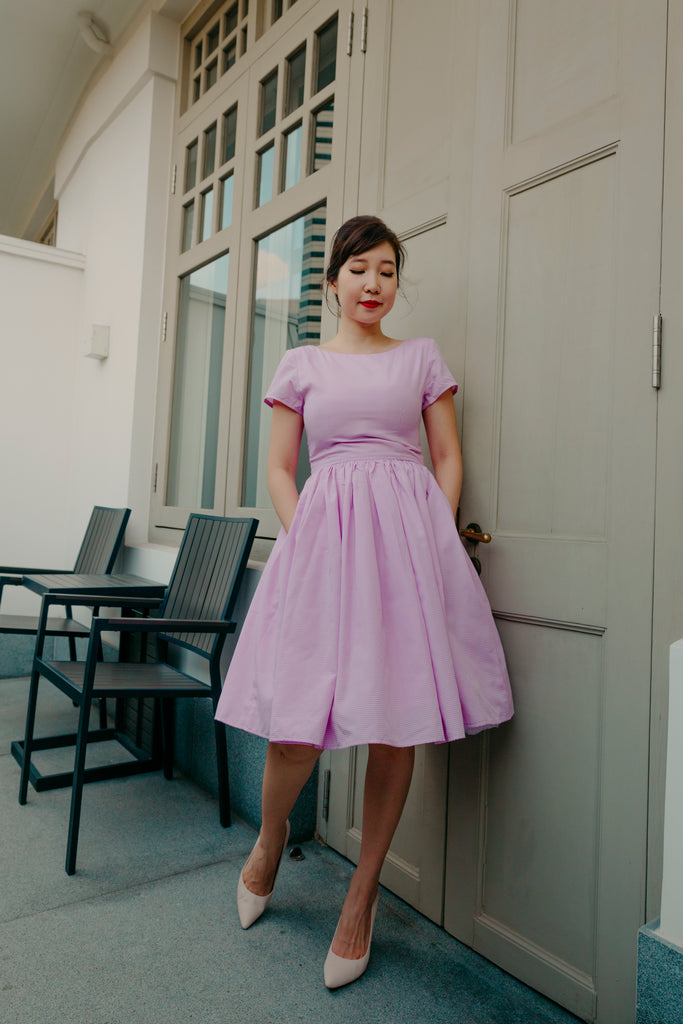 Lulu Belle Dress in Pink Gingham