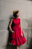 Mandarin Swing Dress In Red