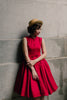 Mandarin Swing Dress In Red