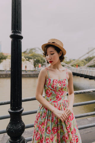 Penny Swing Dress in Blue Coral