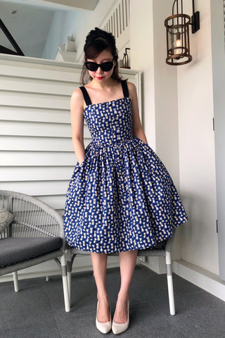 Kooi Lian Swing Dress in Yellow Floral