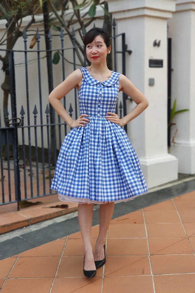 Blue Gingham Maude Dress