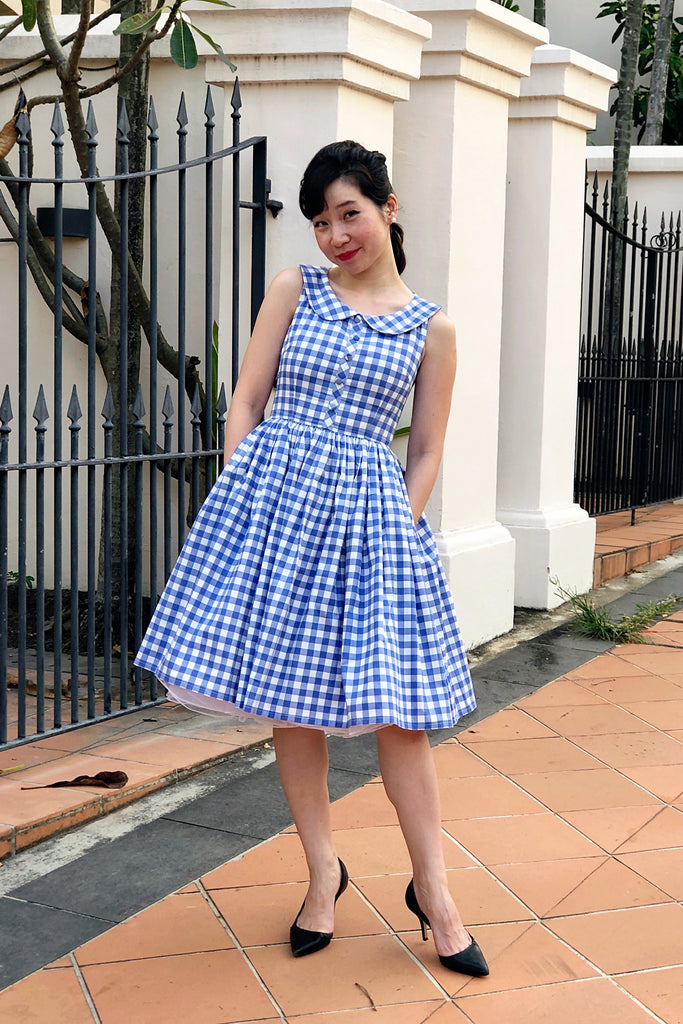 Blue Gingham Maude Dress