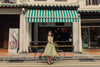 Hana Swing Dress in Green Tea Sakura
